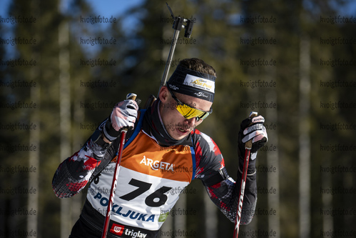 15.01.2022, xsoex, Biathlon IBU Junior Cup Pokljuka, Sprint Men, v.l. Benedikt Foidl (Austria) in aktion / in action competes