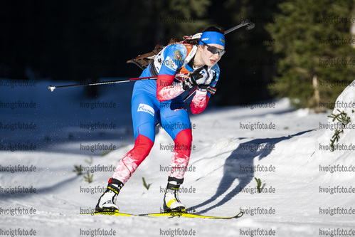 15.01.2022, xsoex, Biathlon IBU Junior Cup Pokljuka, Sprint Women, v.l. Anna Tiniakova (Russia) in aktion / in action competes