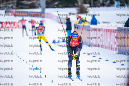 16.01.2022, xkvx, Biathlon IBU World Cup Ruhpolding, Pursuit Men, v.l. Erik Lesser (Germany) im Ziel / in the finish
