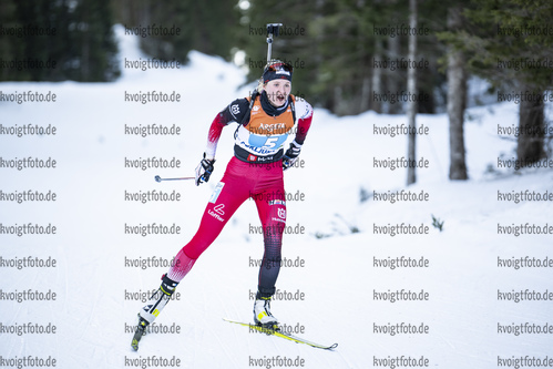 16.01.2022, xsoex, Biathlon IBU Junior Cup Pokljuka, Mixed Relay, v.l. Lara Wagner (Austria) in aktion / in action competes