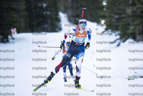 16.01.2022, xsoex, Biathlon IBU Junior Cup Pokljuka, Mixed Relay, v.l. Tereza Jandova (Czech Republic) in aktion / in action competes