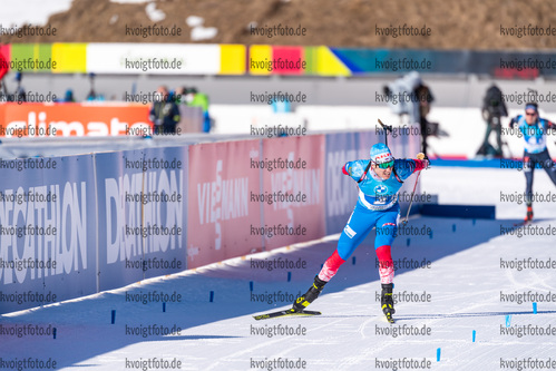 23.01.2022, xkvx, Biathlon IBU World Cup Anterselva, Relay Men, v.l. Eduard Latypov (Russia) im Ziel / in the finish