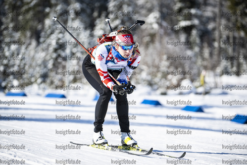 27.01.2022, xsoex, Biathlon IBU Open European Championships Arber, Training, v.l. Unknown / Unbekannt Athlete Croatia  / 