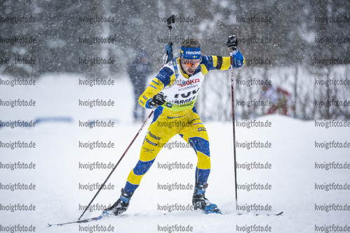 28.01.2022, xsoex, Biathlon IBU Open European Championships Arber, Sprint Men, v.l. Oskar Brandt (Sweden)  / 
