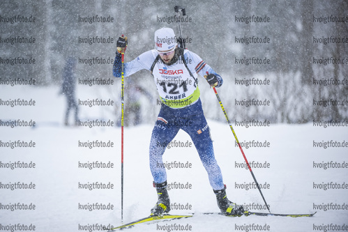 28.01.2022, xsoex, Biathlon IBU Open European Championships Arber, Sprint Men, v.l. Juho Hokka (Finland)  / 