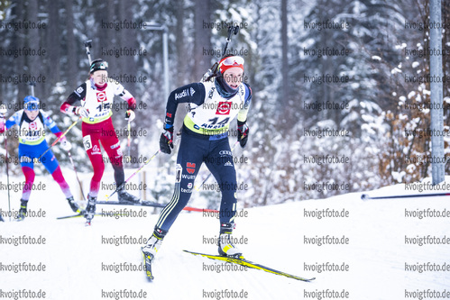 29.01.2022, xsoex, Biathlon IBU Open European Championships Arber, Pursuit Women, v.l. Tamara Steiner (Austria), Sophia Schneider (Germany)  / 