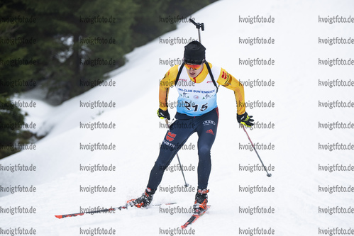 04.02.2021, xsoex, Biathlon Deutschlandpokal Clausthal-Zellerfeld, v.l. Arved Kuehnisch (Germany)  / 
