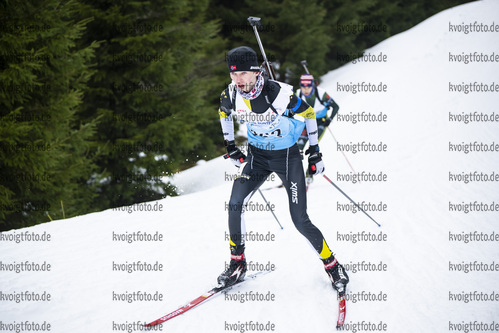 04.02.2021, xsoex, Biathlon Deutschlandpokal Clausthal-Zellerfeld, v.l. Luc Richter (Germany)  / 