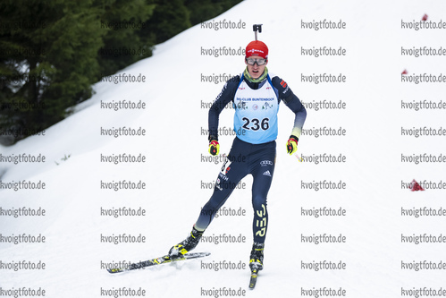 04.02.2021, xsoex, Biathlon Deutschlandpokal Clausthal-Zellerfeld, v.l. Fabian Kaskel (Germany)  / 