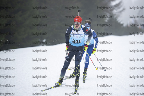 04.02.2021, xsoex, Biathlon Deutschlandpokal Clausthal-Zellerfeld, v.l. Fabian Kaskel (Germany)  / 