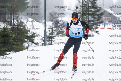 04.02.2021, xsoex, Biathlon Deutschlandpokal Clausthal-Zellerfeld, v.l. Emil Koch (Germany)  / 