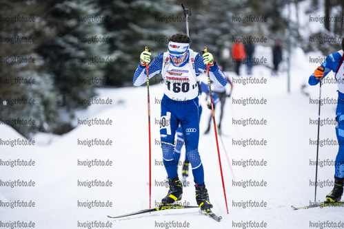 05.02.2021, xsoex, Biathlon Deutschlandpokal Clausthal-Zellerfeld, v.l. Tony Noll (Germany)  / 