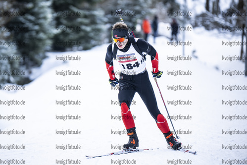 05.02.2021, xsoex, Biathlon Deutschlandpokal Clausthal-Zellerfeld, v.l. Emil Koch (Germany)  / 