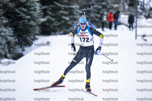 05.02.2021, xsoex, Biathlon Deutschlandpokal Clausthal-Zellerfeld, v.l. Jannis Dold (Germany)  / 