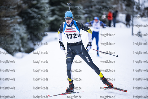 05.02.2021, xsoex, Biathlon Deutschlandpokal Clausthal-Zellerfeld, v.l. Jannis Dold (Germany)  / 