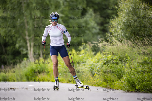 Lillehammer, Norwegen, 14.07.22: Vanessa Hinz (Germany) in aktion waehrend des Training am 14. July  2022 in Lillehammer. (Foto von Kevin Voigt / VOIGT)

Lillehammer, Norway, 14.07.22: Vanessa Hinz (Germany) in action competes during the training at the July 14, 2022 in Lillehammer. (Photo by Kevin Voigt / VOIGT)