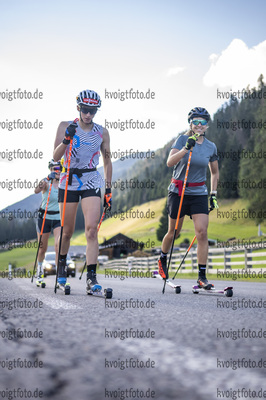 Obertilliach, Oesterreich, 16.08.22: Janina Hettich-Walz (Germany), Vanessa Voigt (Germany), Franziska Preuss (Germany) in aktion waehrend des Training am 16. August 2022 in Obertilliach. (Foto von Kevin Voigt / VOIGT)

Obertilliach, Austria, 16.08.22: Janina Hettich-Walz (Germany), Vanessa Voigt (Germany), Franziska Preuss (Germany) in action competes during the training at the August 16, 2022 in Obertilliach. (Photo by Kevin Voigt / VOIGT)