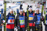 07.12.2019, xkvx, Biathlon IBU Weltcup Oestersund, Staffel Herren, v.l. Johannes Dale (Norway), Erlend Bjoentegaard (Norway), Tarjei Boe (Norway) and Johannes Thingnes Boe (Norway) gewinnt die Goldmedaille / wins the gold medal