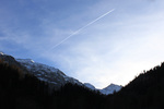 19.12.2015, xkvx, Wintersport, Biathlon Alpencup Martell, Sprint v.l. Flugzeug, Himmel, Landschaft
