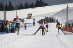 27.02.2016, xkvx, Wintersport, DSV Biathlon Deutschlandpokal Cross Sprint v.l. WILLEITNER Michael, HOMBERG Niklas, BEKELAER Fabian