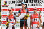 03.09.2016, xkvx, Wintersport, Deutsche Meisterschaft Biathlon 2016, Sprint v.l. Daniel Boehm, Simon Schempp, Matthias Dorfer