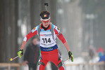 04.02.2017, xkvx, Wintersport, Biathlon IBU Junior Open European Championships - Nove Mesto Na Morave, Sprint v.l. DE RIDDER Tim