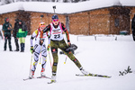 14.01.2019, xkvx, Biathlon, Qualifikationsrennen JWM, Massenstart v.l. HANSES Lena