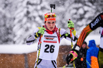 14.01.2019, xkvx, Biathlon, Qualifikationsrennen JWM, Massenstart v.l. BRAUN Mareike