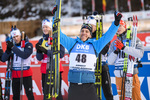 19.12.2019, xkvx, Biathlon IBU Weltcup Le Grand Bornand, Sprint Herren, v.l. Quentin Fillon Maillet (France) bei der Siegerehrung / at the medal ceremony