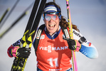 22.12.2019, xkvx, Biathlon IBU Weltcup Le Grand Bornand, Verfolgung Damen, v.l. Lena Haecki (Switzerland) im Ziel / at the finish
