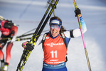 22.12.2019, xkvx, Biathlon IBU Weltcup Le Grand Bornand, Verfolgung Damen, v.l. Lena Haecki (Switzerland) im Ziel / in the finish