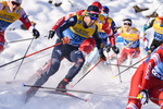 28.12.2019, xkvx, Langlauf Tour de Ski Lenzerheide, Massenstart Herren, v.l. Federico Pellegrino (Italy) in aktion / in action competes