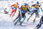 28.12.2019, xkvx, Langlauf Tour de Ski Lenzerheide, Massenstart Herren, v.l. Jules Chappaz (France) in aktion / in action competes