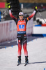 22.02.2020, xkvx, Biathlon IBU Weltmeisterschaft Antholz, Staffel Damen, v.l. Marte Olsbu Roeiseland (Norway) gewinnt die Goldmedaille / wins the gold medal