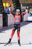 22.02.2020, xkvx, Biathlon IBU Weltmeisterschaft Antholz, Staffel Damen, v.l. Marte Olsbu Roeiseland (Norway) gewinnt die Goldmedaille / wins the gold medal