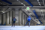 24.10.2020, xkvx, Biathlon Training Oberhof - Skihalle, v.l. Elias Asal (Germany) und Domenic Endler (Germany)