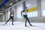 27.10.2020, xkvx, Biathlon NK2 Testwettkampf Oberhof - Skihalle, v.l. Dorian Endler (Germany) und Domenic Endler (Germany)