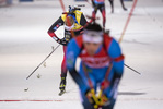 05.12.2020, xkvx, Biathlon IBU Weltcup Kontiolahti, Verfolgung Herren, v.l. Johannes Thingnes Boe (Norway) im Ziel / in the finish