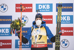 13.01.2022, xkvx, Biathlon IBU World Cup Ruhpolding, Sprint Men, v.l. Quentin Fillon Maillet (France) bei der Siegerehrung / at the medal ceremony