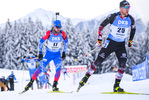 24.01.2021, xkvx, Biathlon IBU Weltcup Antholz, Massenstart Herren, v.l. Alexander Loginov (Russia)  / 