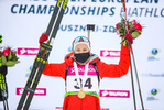 29.01.2021, xtwx, Biathlon IBU European Championships Duszniki Zdroj, Sprint Damen, v.l. Baiba Bendika (Latvia)  / 