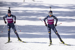 09.03.2020, xkvx, Biathlon IBU Cup Obertilliach, Training Herren und Damen, v.l. Rebecca Passler (Italy) und Hannah Auchentaller (Italy)  / 