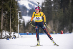 12.03.2020, xkvx, Biathlon IBU Cup Obertilliach, Sprint Damen, v.l. Luise Mueller (Germany)  / 
