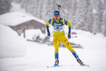 14.03.2020, xkvx, Biathlon IBU Cup Obertilliach, Mixed-Staffel, v.l. Oskar Brandt (Sweden)  / 