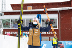 19.03.2021, xkvx, Biathlon IBU World Cup Oestersund, Sprint Damen, v.l. Tiril Eckhoff (Norway) nach dem Wettkampf / after the competition