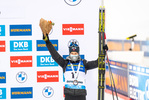 19.03.2021, xkvx, Biathlon IBU World Cup Oestersund, Sprint Herren, v.l. Tarjei Boe (Norway) bei der Siegerehrung / at the medal ceremony