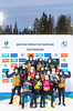21.03.2021, xkvx, Biathlon IBU World Cup Oestersund, Massenstart Herren, v.l. Johannes Thingnes Boe (Norway), Sturla Holm Laegreid (Norway), Tarjei Boe (Norway), Johannes Dale (Norway), Vetle Sjaastad Christiansen (Norway), Aleksander Fjeld Andersen (Norway), Filip Fjeld Andersen (Norway) nach der Siegerehrung / after the medal ceremony