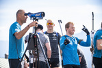 03.07.2021, xkvx, Biathlon Training Lavaze, v.l. Coach Siegfried Mazet (Norway), Erlend Bjoentegaard (Norway), Vetle Sjaastad Christiansen (Norway), Johannes Dale (Norway)  
