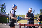 09.07.2021, xkvx, Biathlon Training Lavaze, v.l. Vanessa Hinz (Germany), Vanessa Voigt (Germany)  