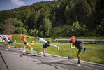12.07.2021, xkvx, Biathlon Training Bormio, v.l. Benedikt Doll (Germany), Roman Rees (Germany), Justus Strelow (Germany), Philipp Nawrath (Germany)  
